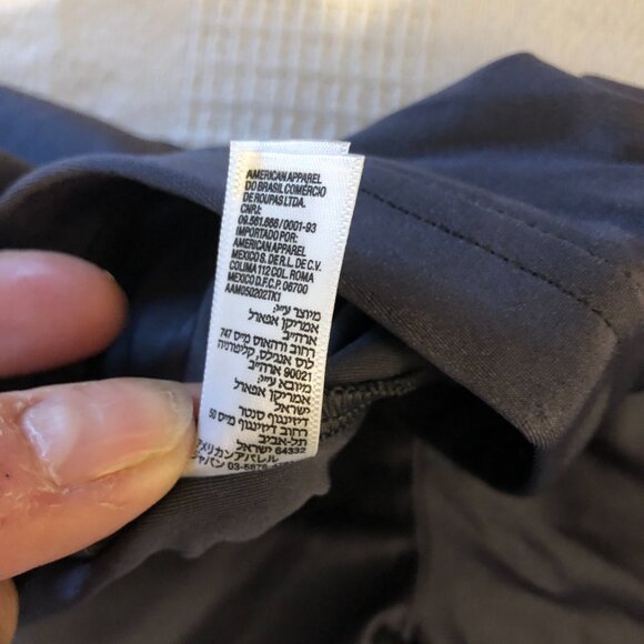 AMERICAN APPAREL Dark Gray PERFORMANCE SPORTSWEAR Leggings Sz SMALL B83 - Picture 6 of 8